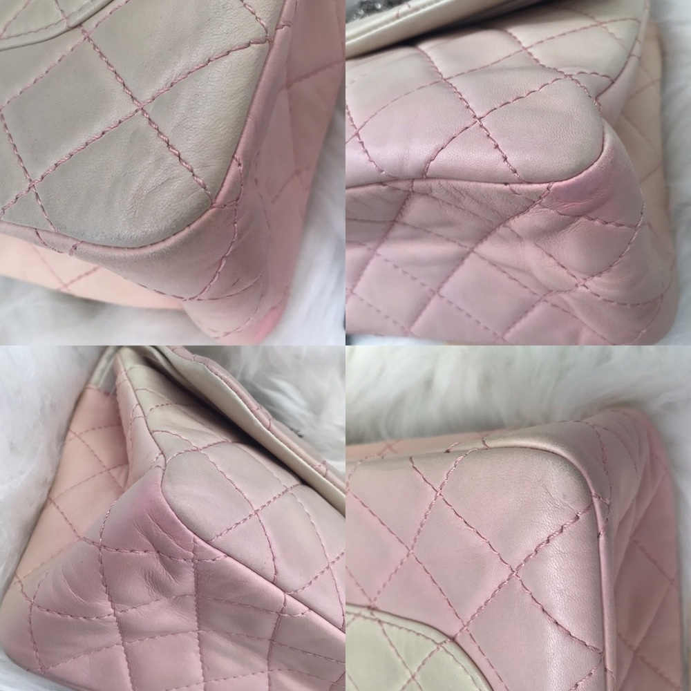 💞 CHANEL 💞 BARBIE OMBRE 2.55 DOUBLE FLAP QUILTED - Picture 14 of 16
